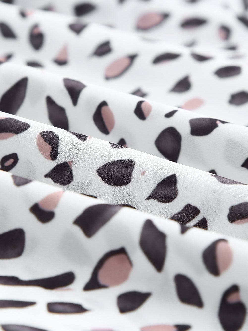 Leopard Print Off Shoulder Plus Size Blouse