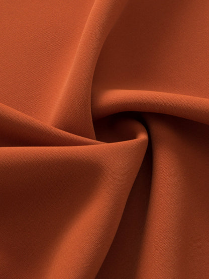 Golden Flame Wrap Sleeve V-Neck Plus Size Blouse