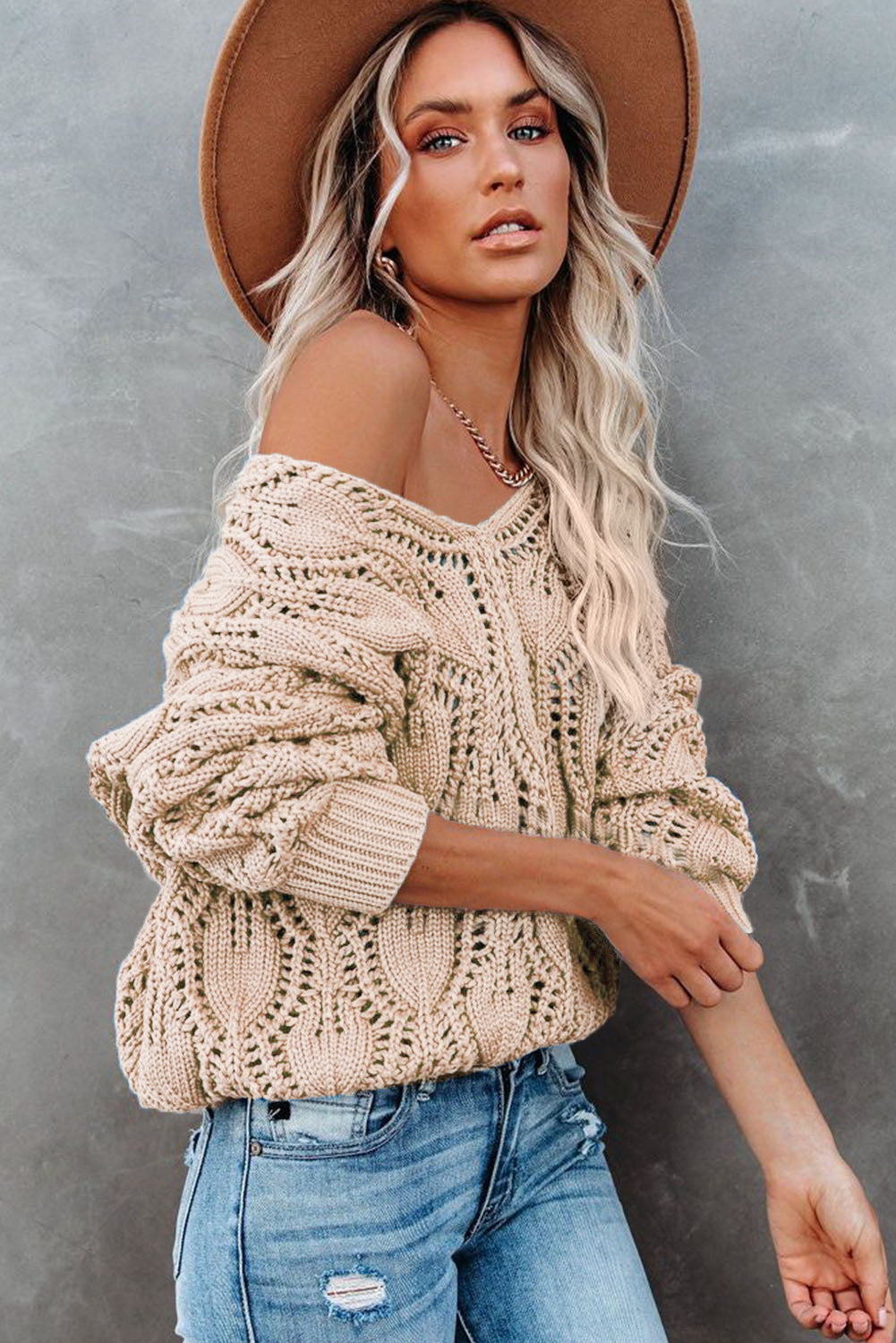 hollow out sweater