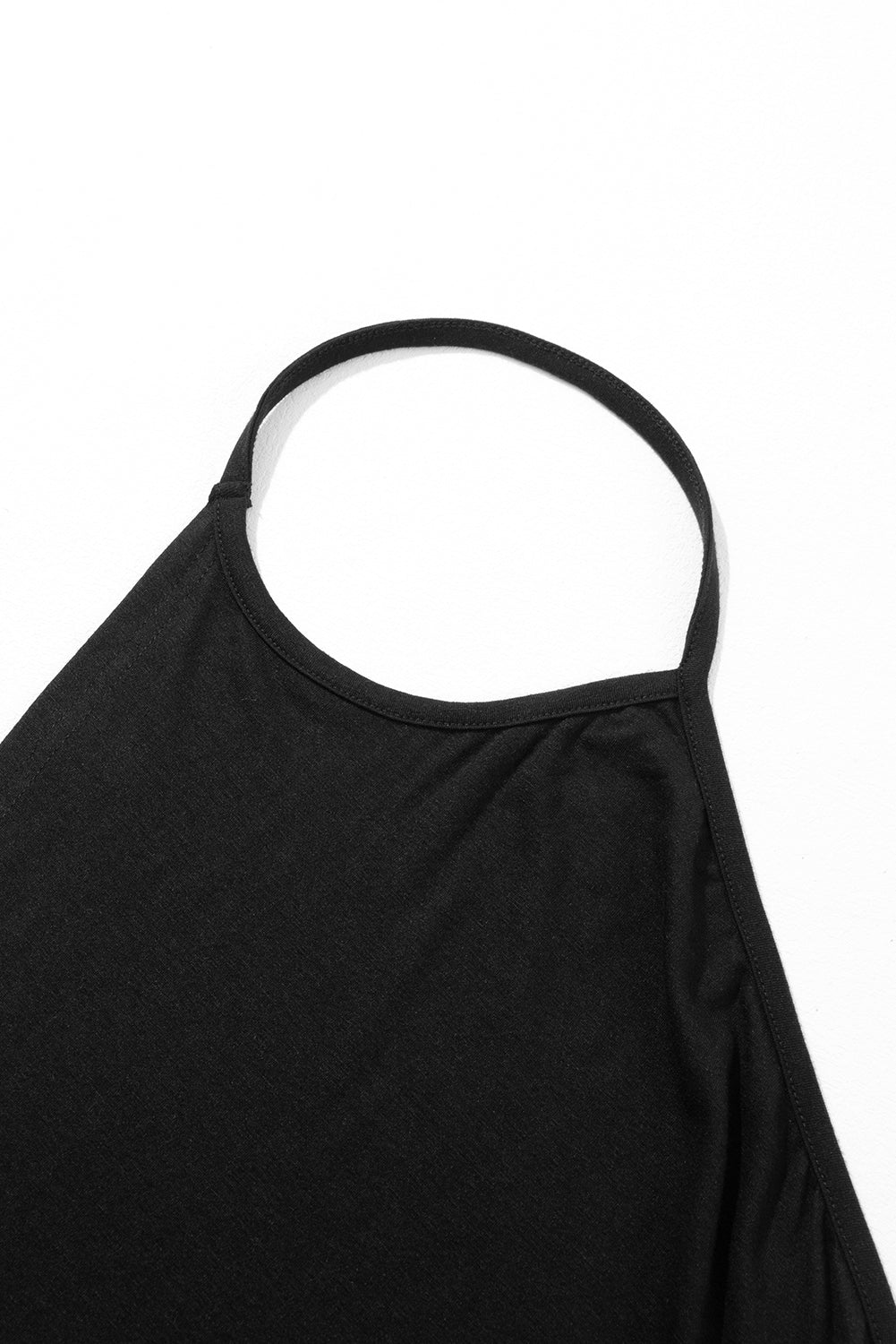 Elegant Black Wrap Style Beach Cover-Up with Spaghetti Straps