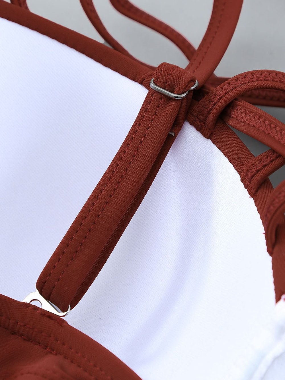 Fiery Red V-Neck High Waist Plus Size Bikini Set