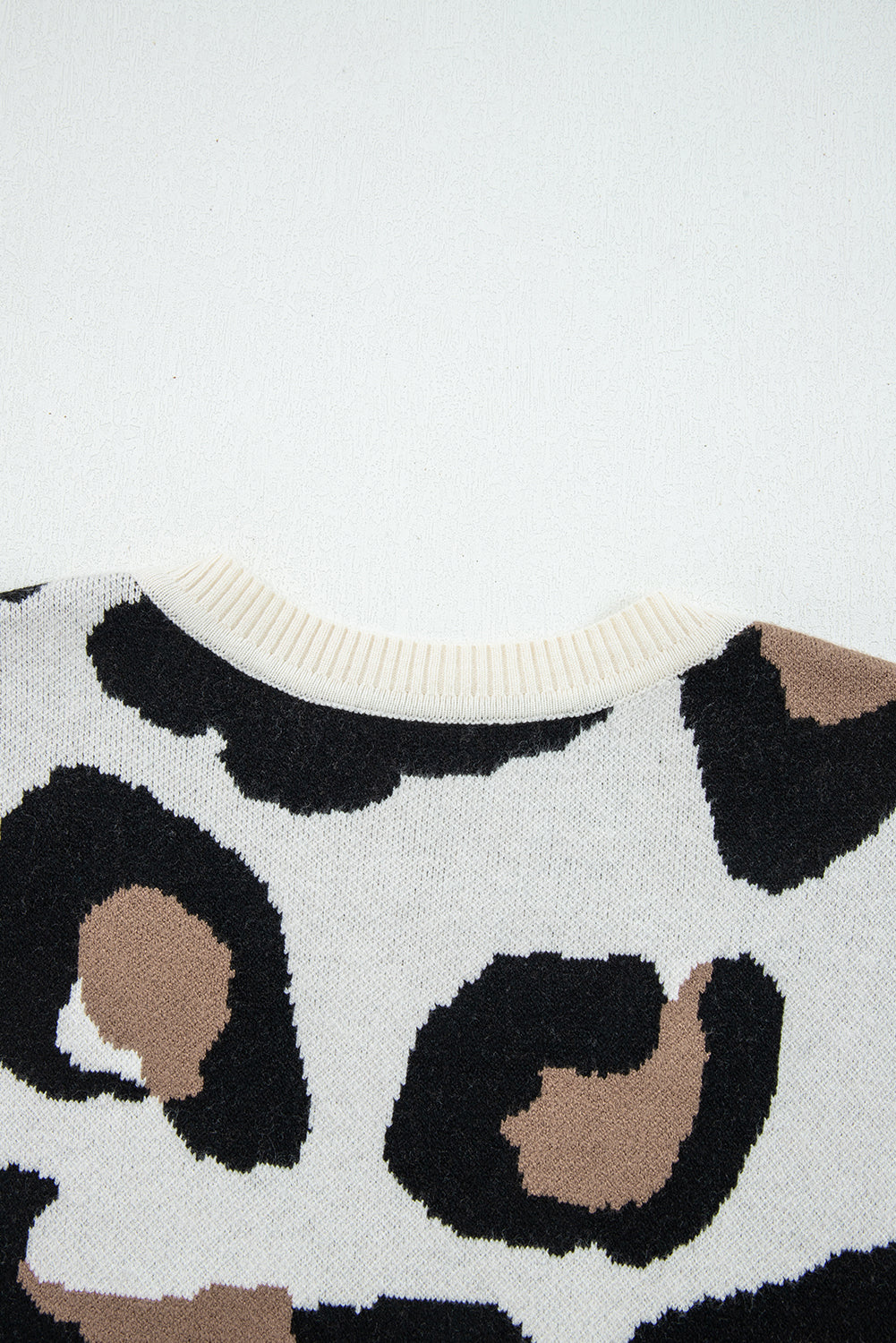 leopard patchwork sweater