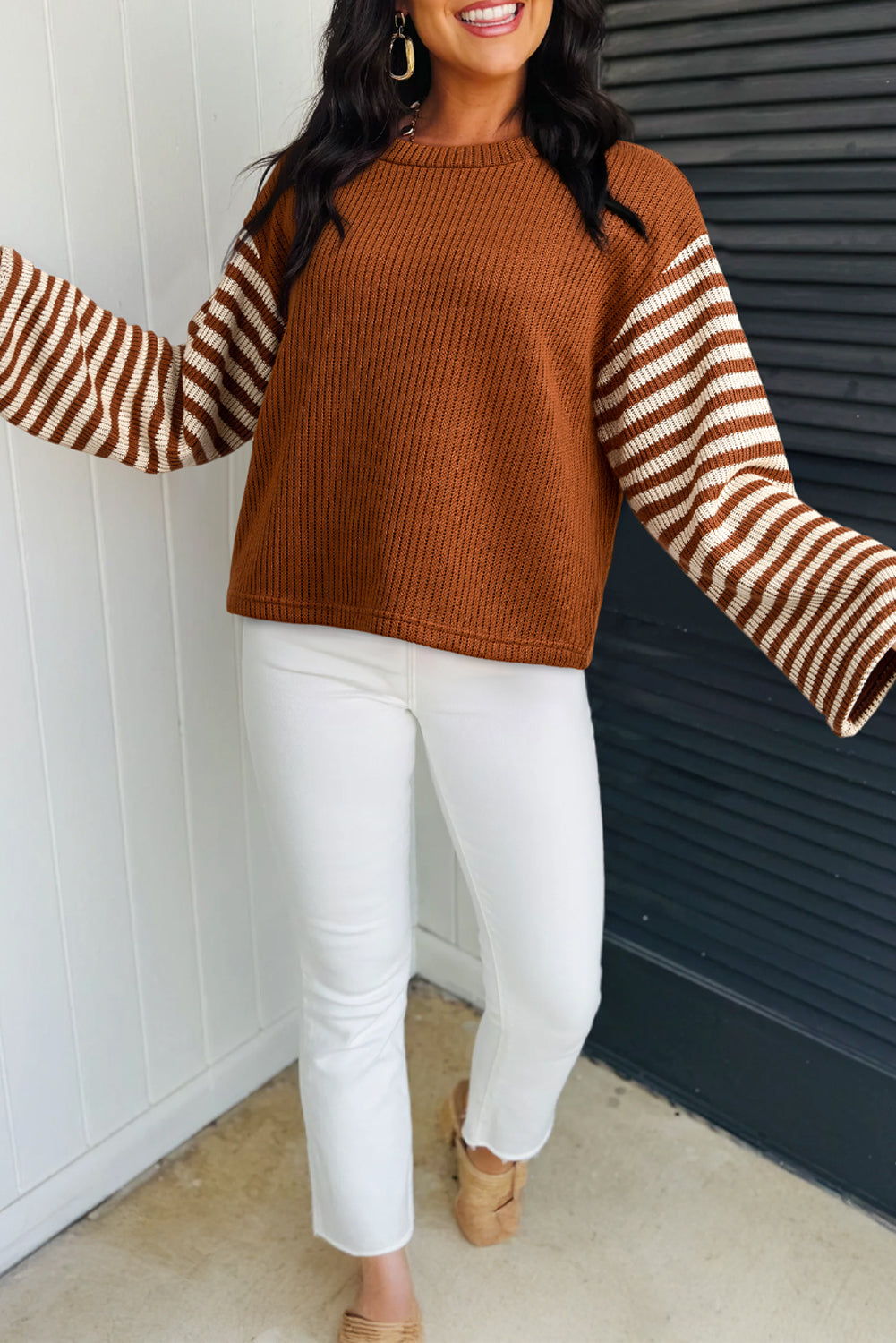 Brown Stripe top