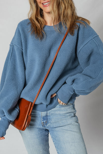 cozy sherpa sweatshirt