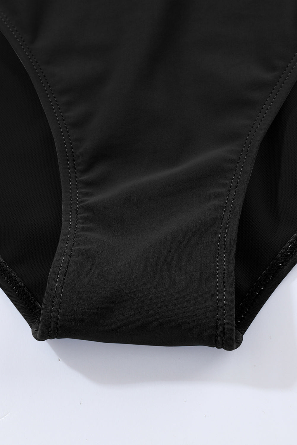 Sleek Black Crossed Cutout One Piece Swimsuit Dress