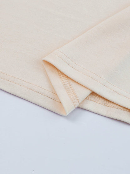 Apricot Tiered Ruffle Sleeve T-Shirt with Chic Style