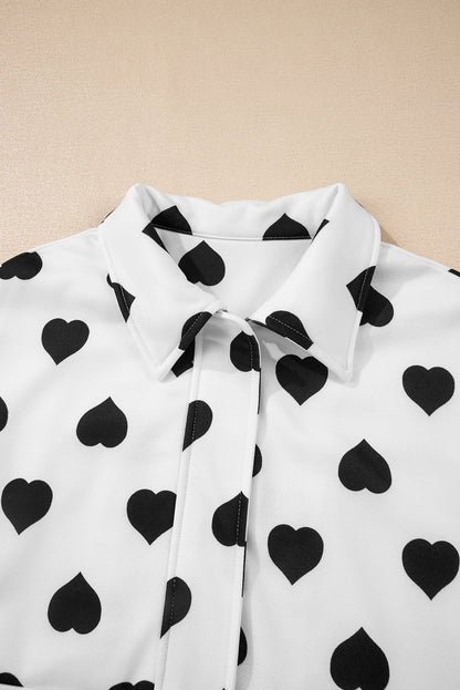 heart print jacket