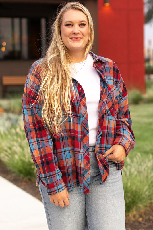 plus size check shirt