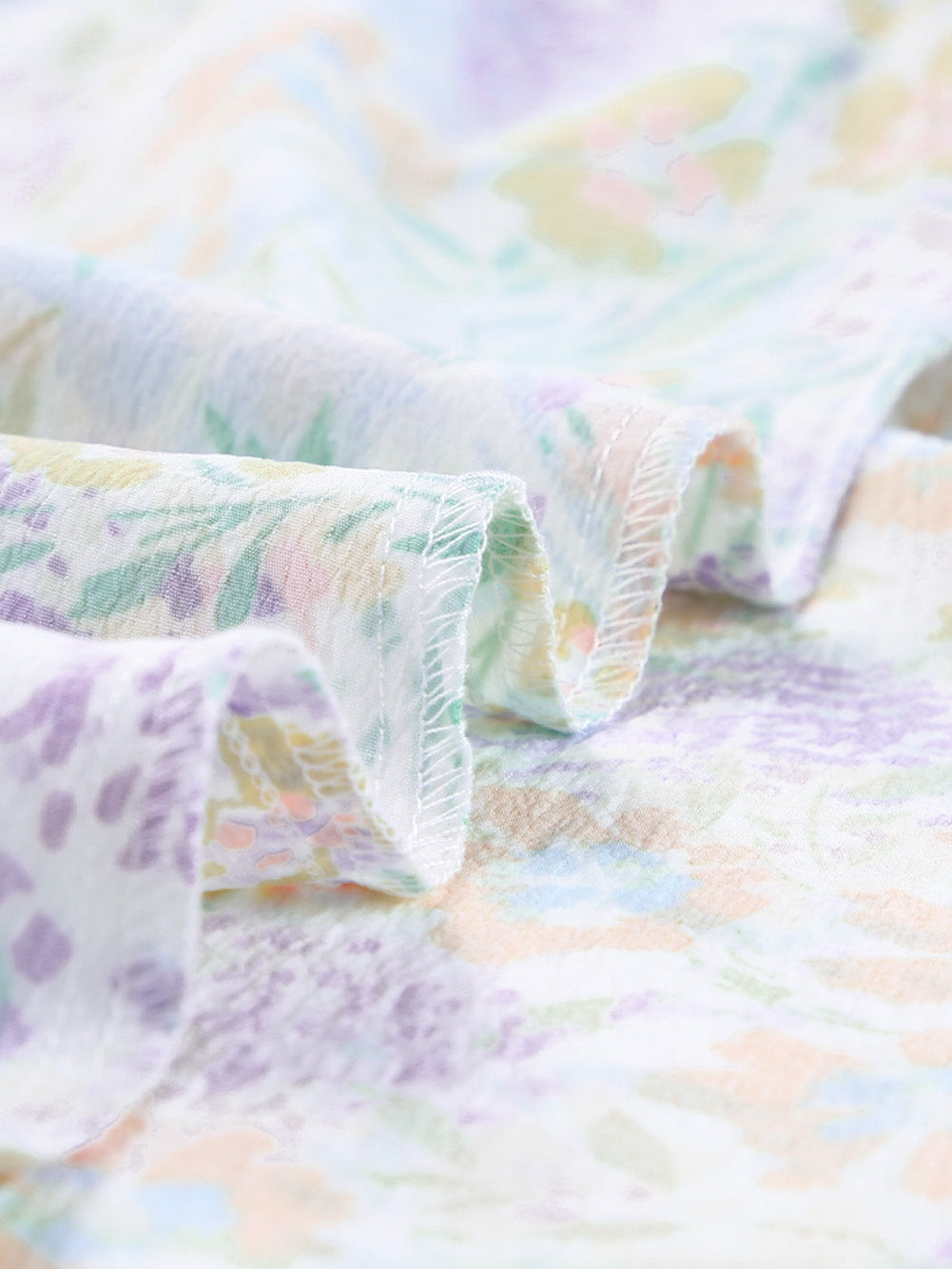 Floral Print Ruffle Sleeve Plus Size Mini Dress