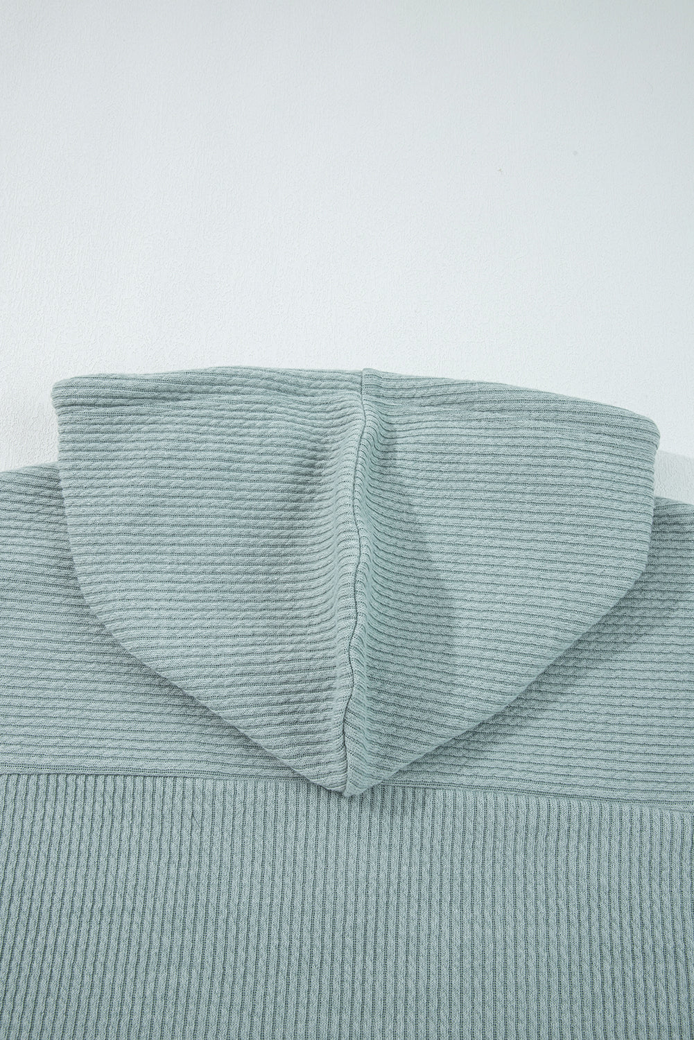 ribbed knit hoodie