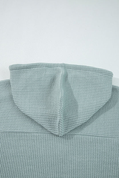 ribbed knit hoodie