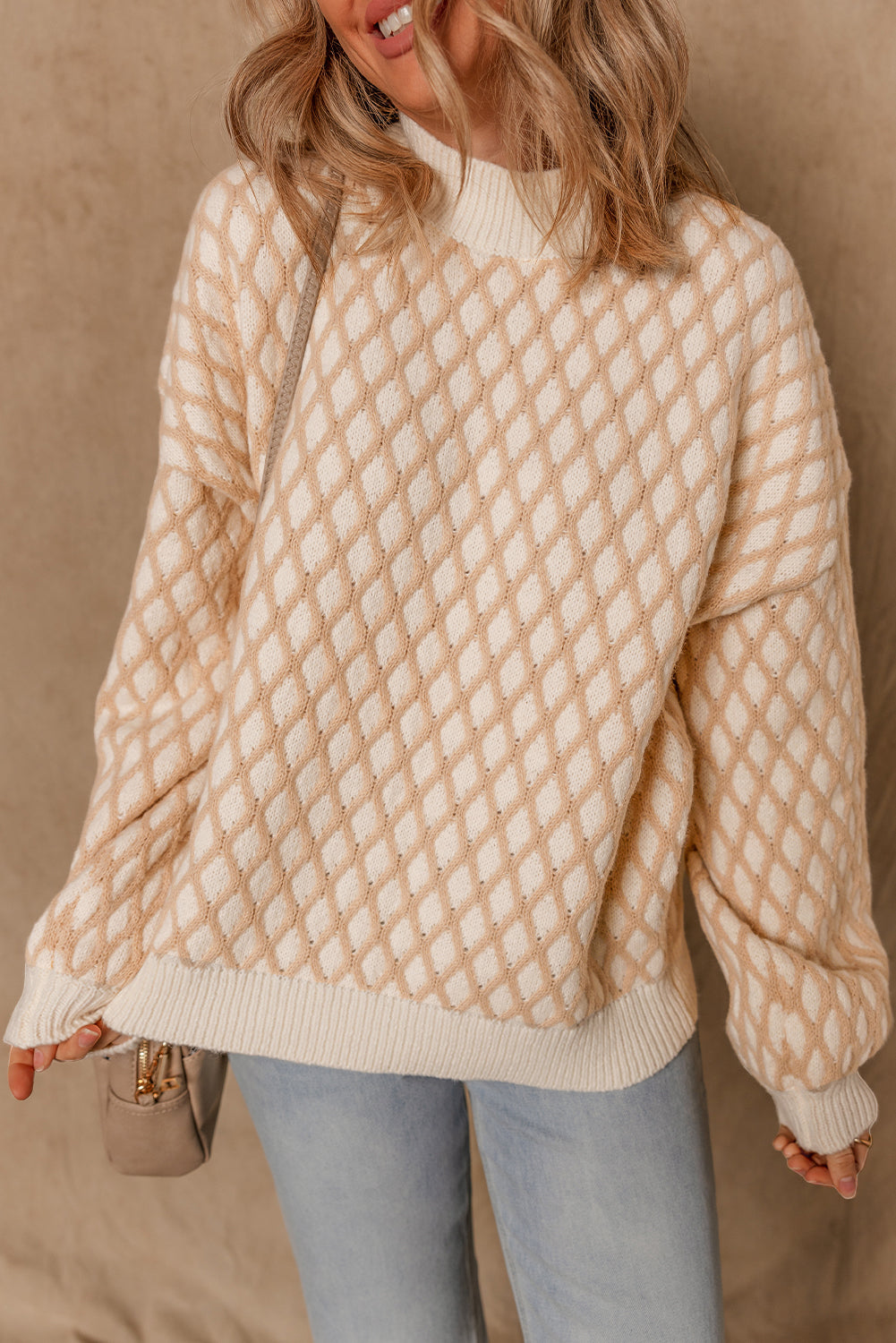 textured knit sweater
