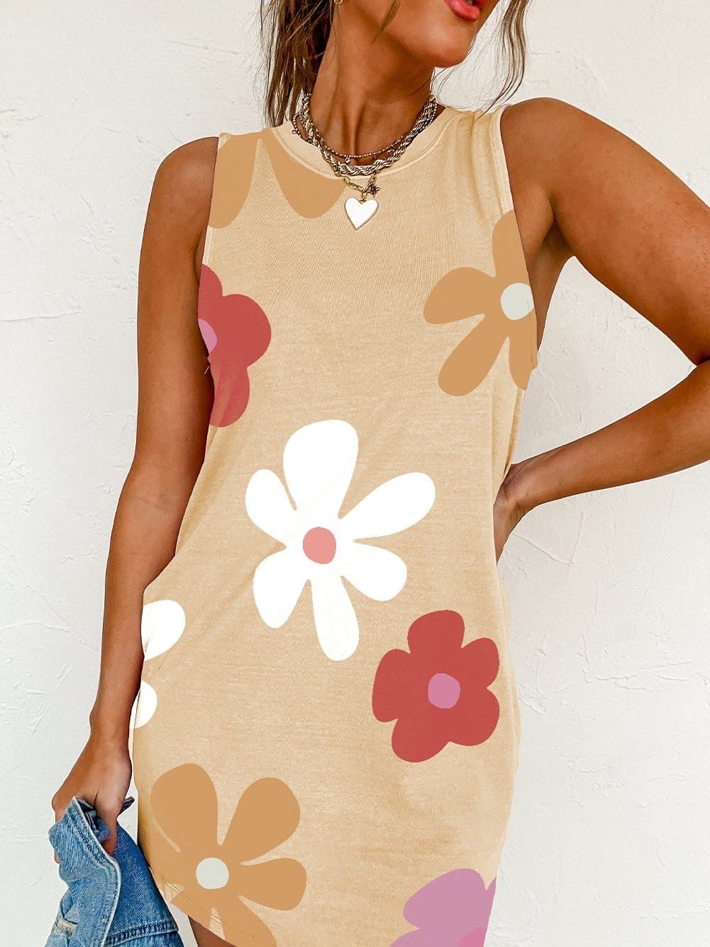 Daisy Blossom Sleeveless Mini Dress
