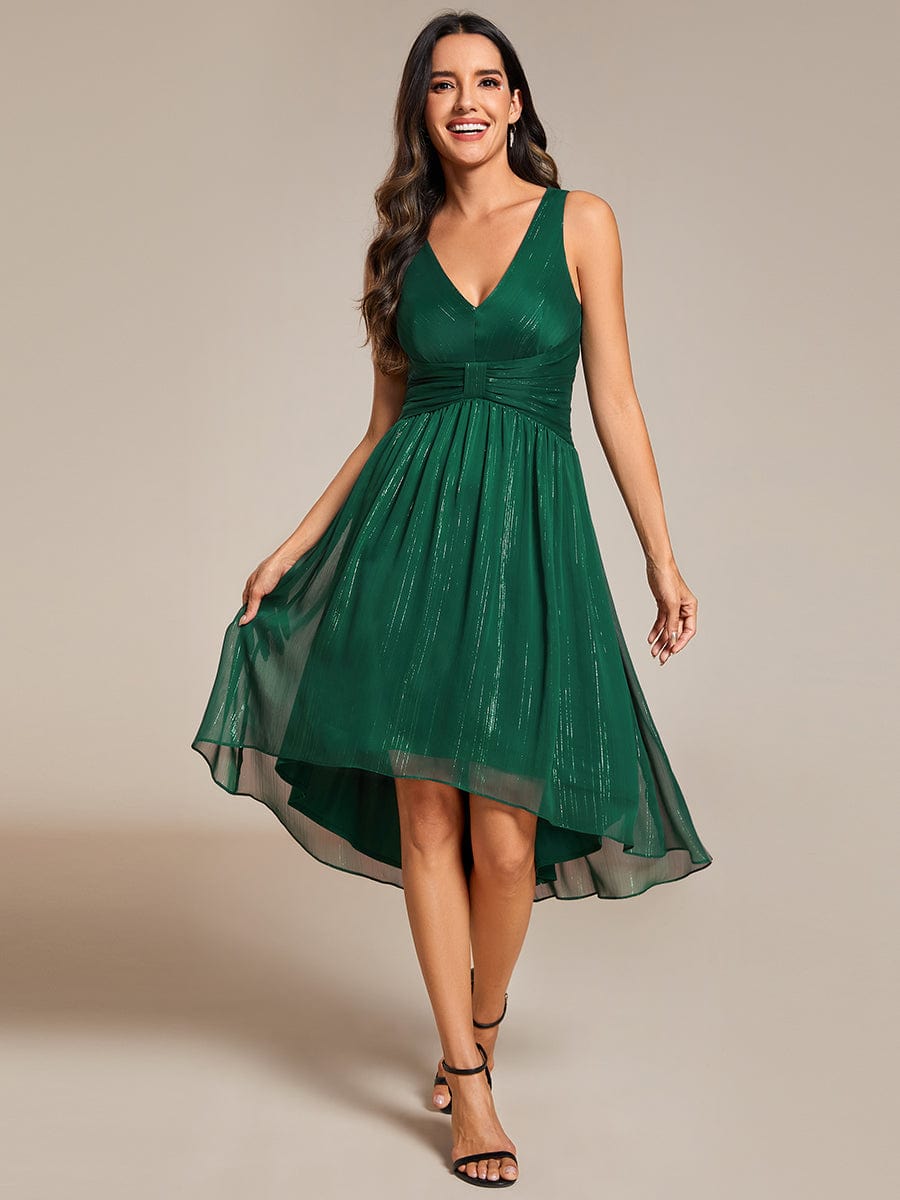 Dazzling Glitter Spaghetti Strap Bowknot Dress for Bridesmaids