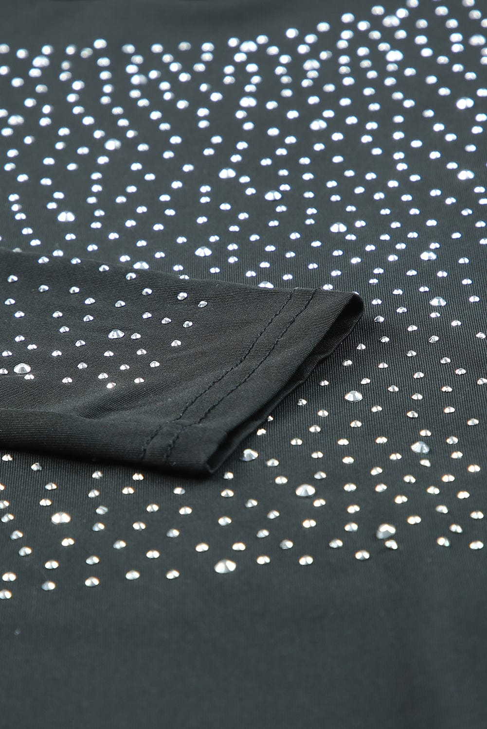 Dazzling Rhinestone Embellished Long Sleeve Bodysuit