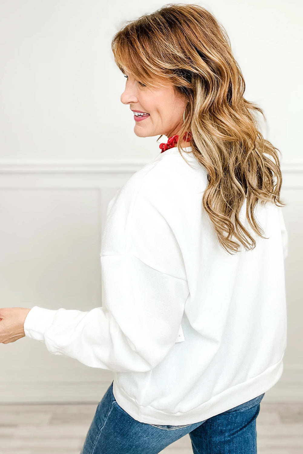 White Plaid MERRY Christmas Vacation Sweatshirt