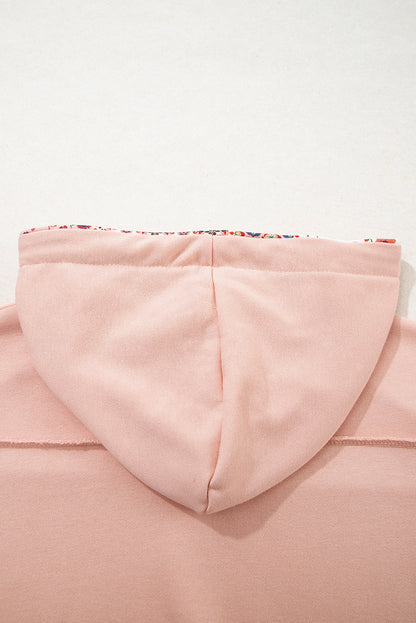 floral patchwork hoodie