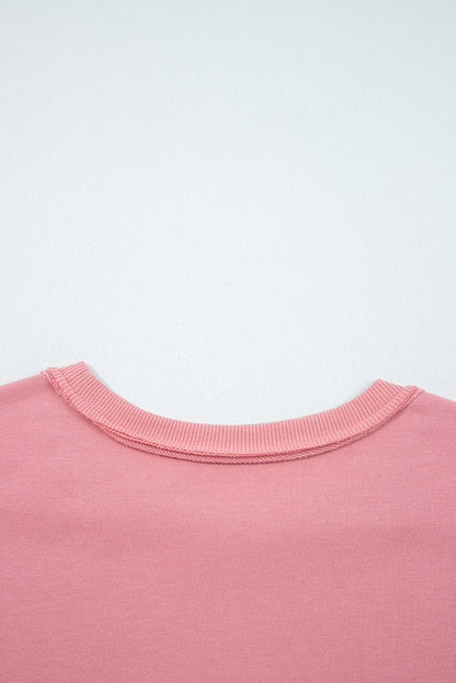 flower patched sweatshirt