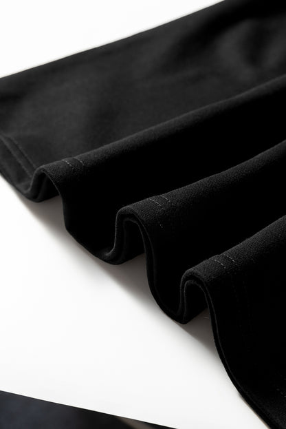 black sweatshirt dress