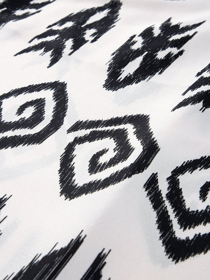 Cowgirl Chic Black Aztec Western Print Halter Maxi Dress