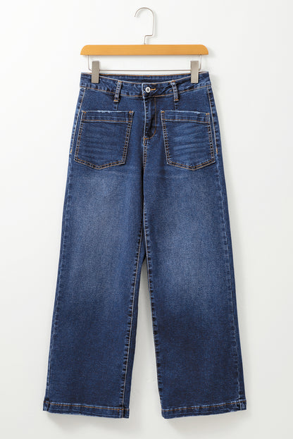 patch pocket jeans
