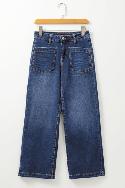 patch pocket jeans