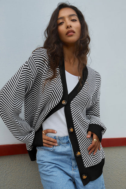 herringbone cardigan