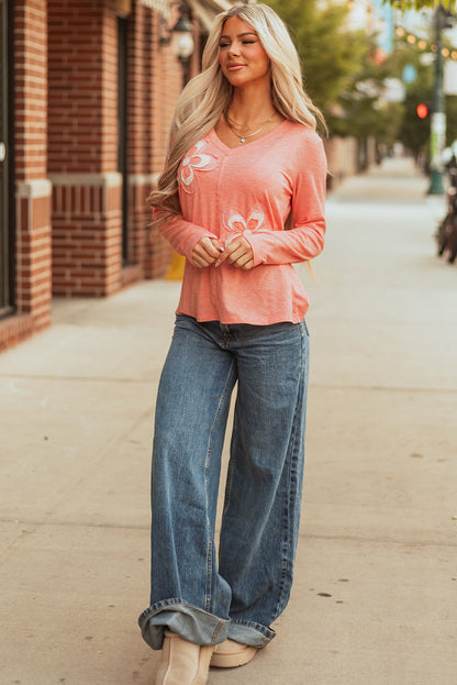 floral long sleeve t shirt