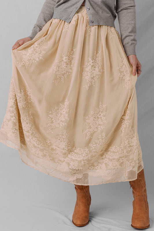 lace mesh skirt