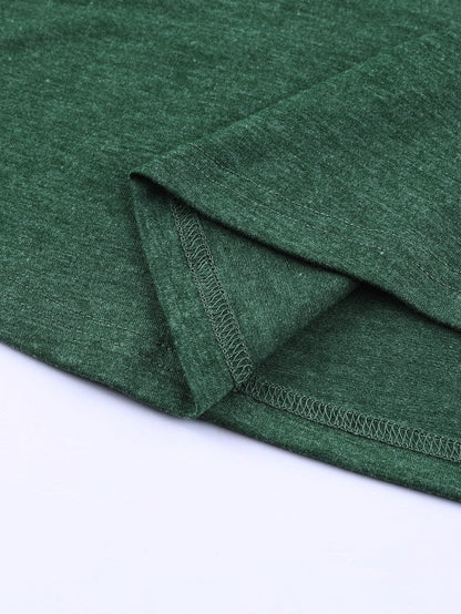 Green Sleeveless Solid Color Round Neck Tank Top