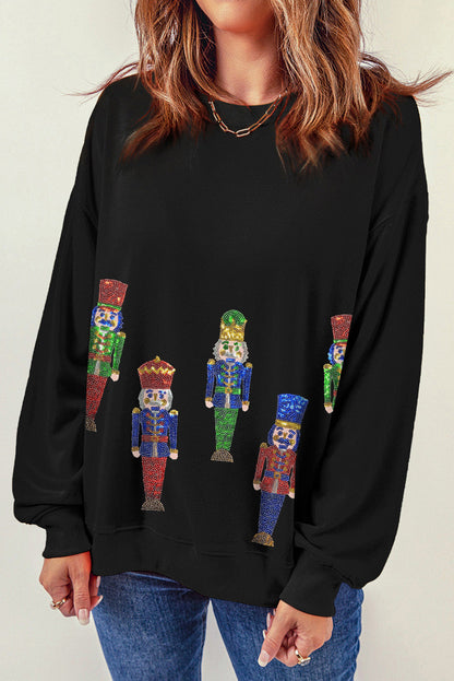 Embroidered Button Mid Sleeve Casual Blouse