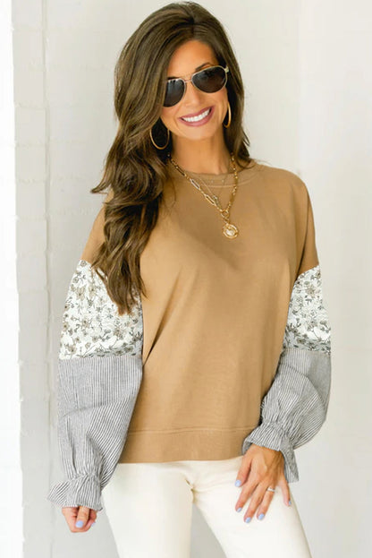 floral patchwork sweatshirt