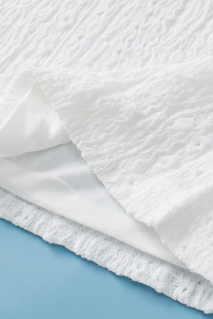 Delicate Eyelet White Shorts Ensemble