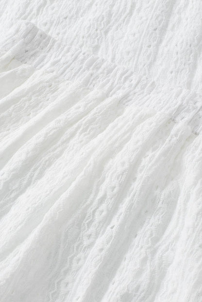 Delicate Eyelet White Shorts Ensemble