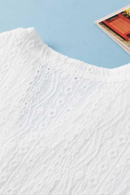 Delicate Eyelet White Shorts Ensemble