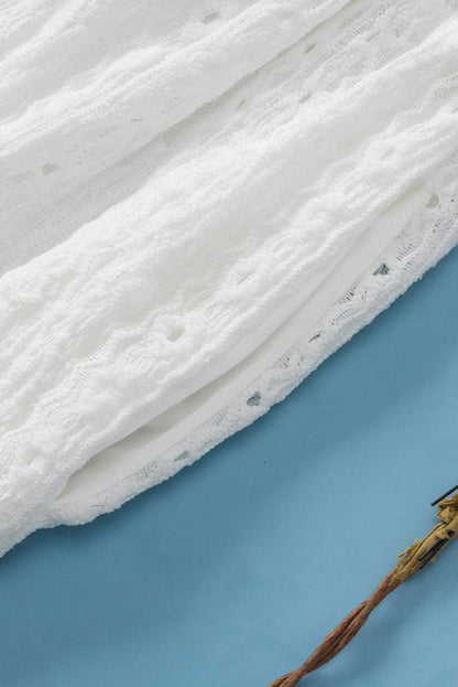 Delicate Eyelet White Shorts Ensemble