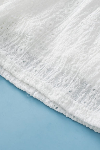 Delicate Eyelet White Shorts Ensemble