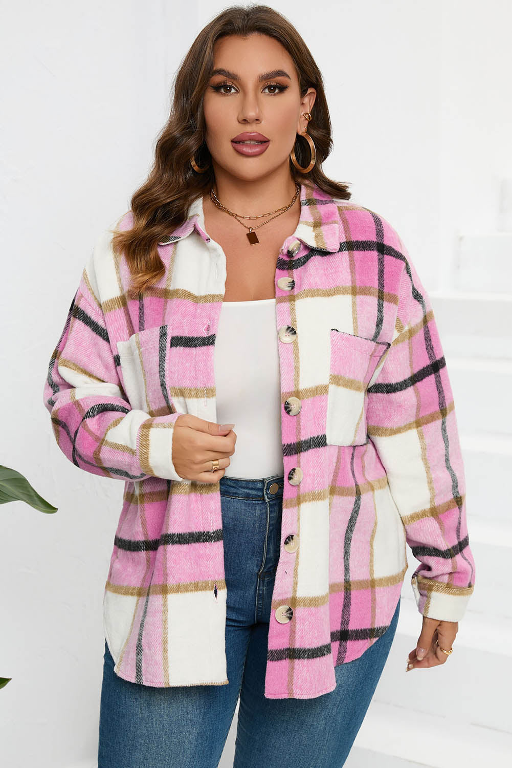 pink plaid jacket
