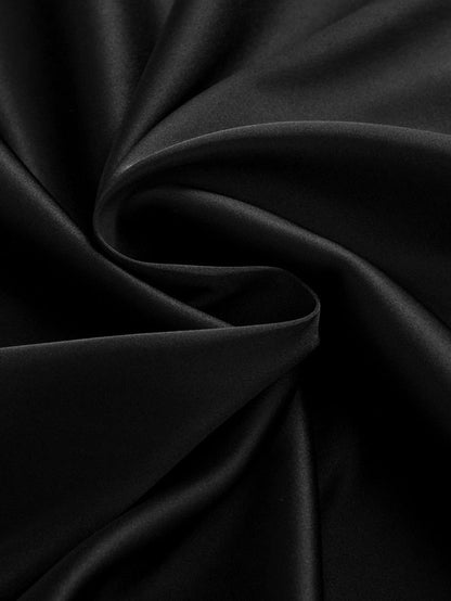 Black Plus Size Sequined Patchwork V Neck Tee