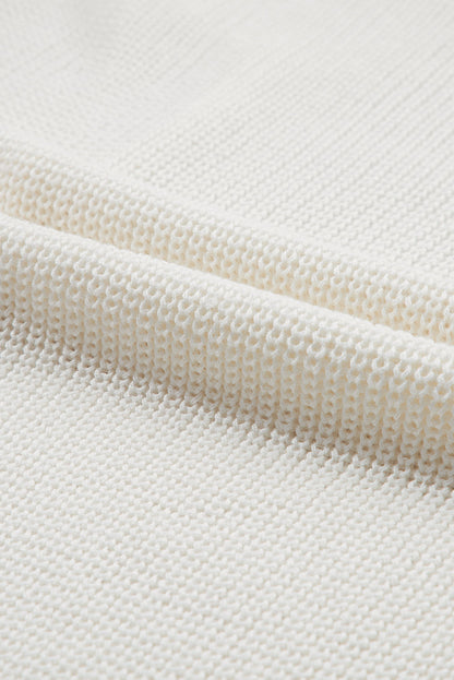 Elegant Plaid Cowl Neck Knitted Sweater Vest