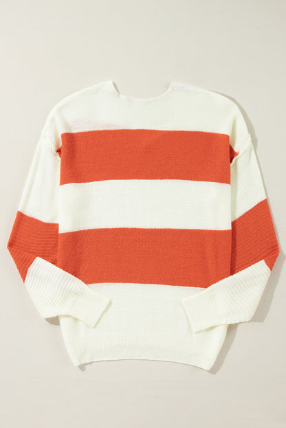 Orange Stripe sweater