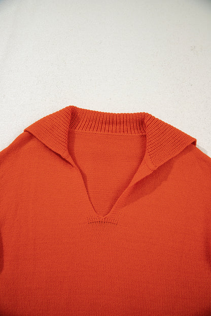 collared v neck sweater