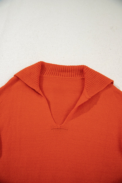 collared v neck sweater