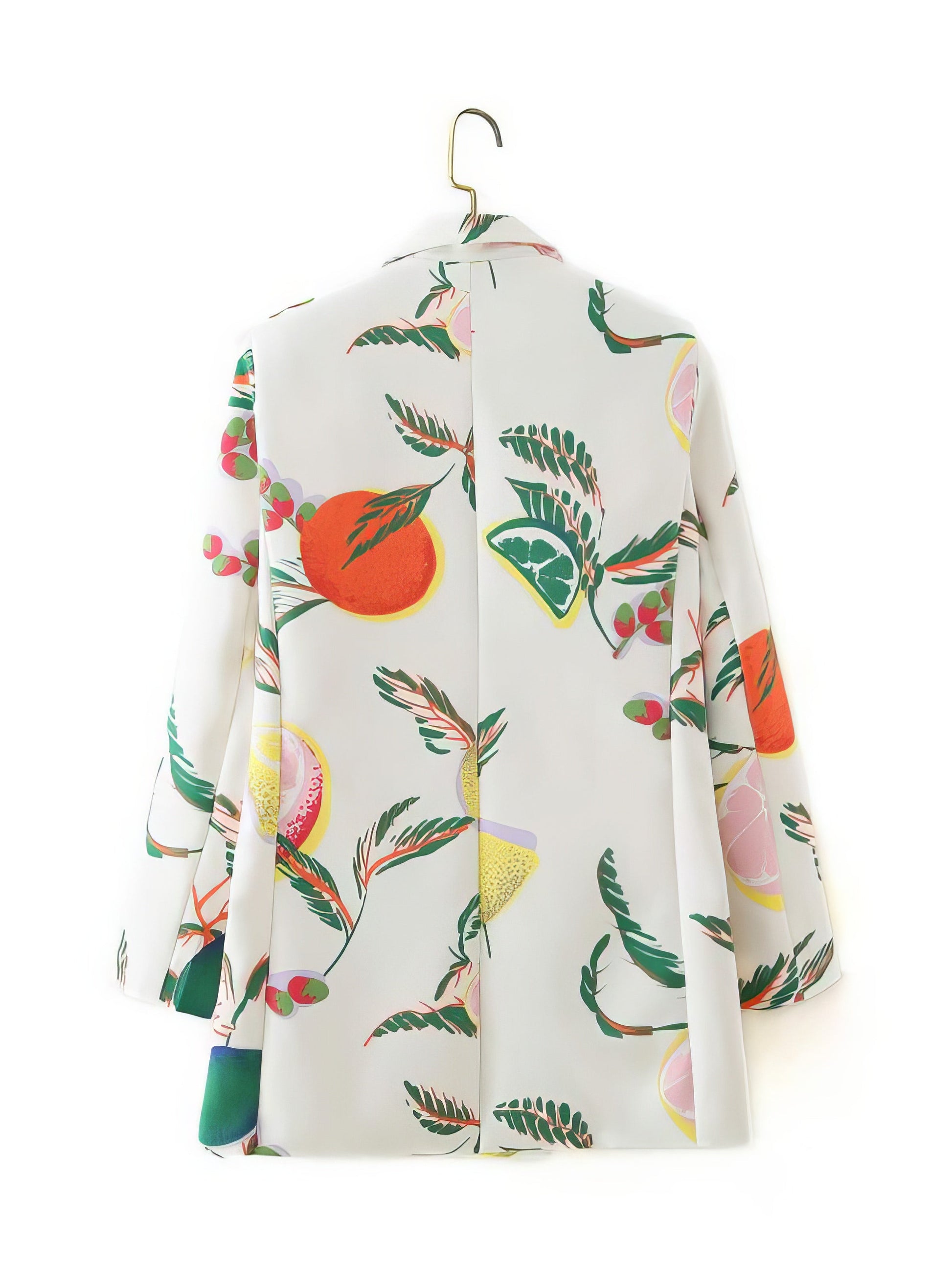 Blazers - Double Breasted Lemon Print Blazer - MsDressly