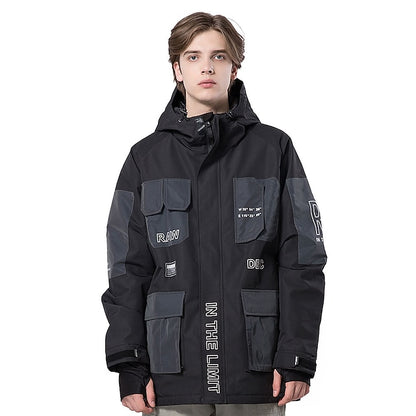 Men's Women's Ski Jacket Outdoor Winter Thermal Warm Reflective Waterproof Windproof Jacket for Snowboarding Ski Winter Sports