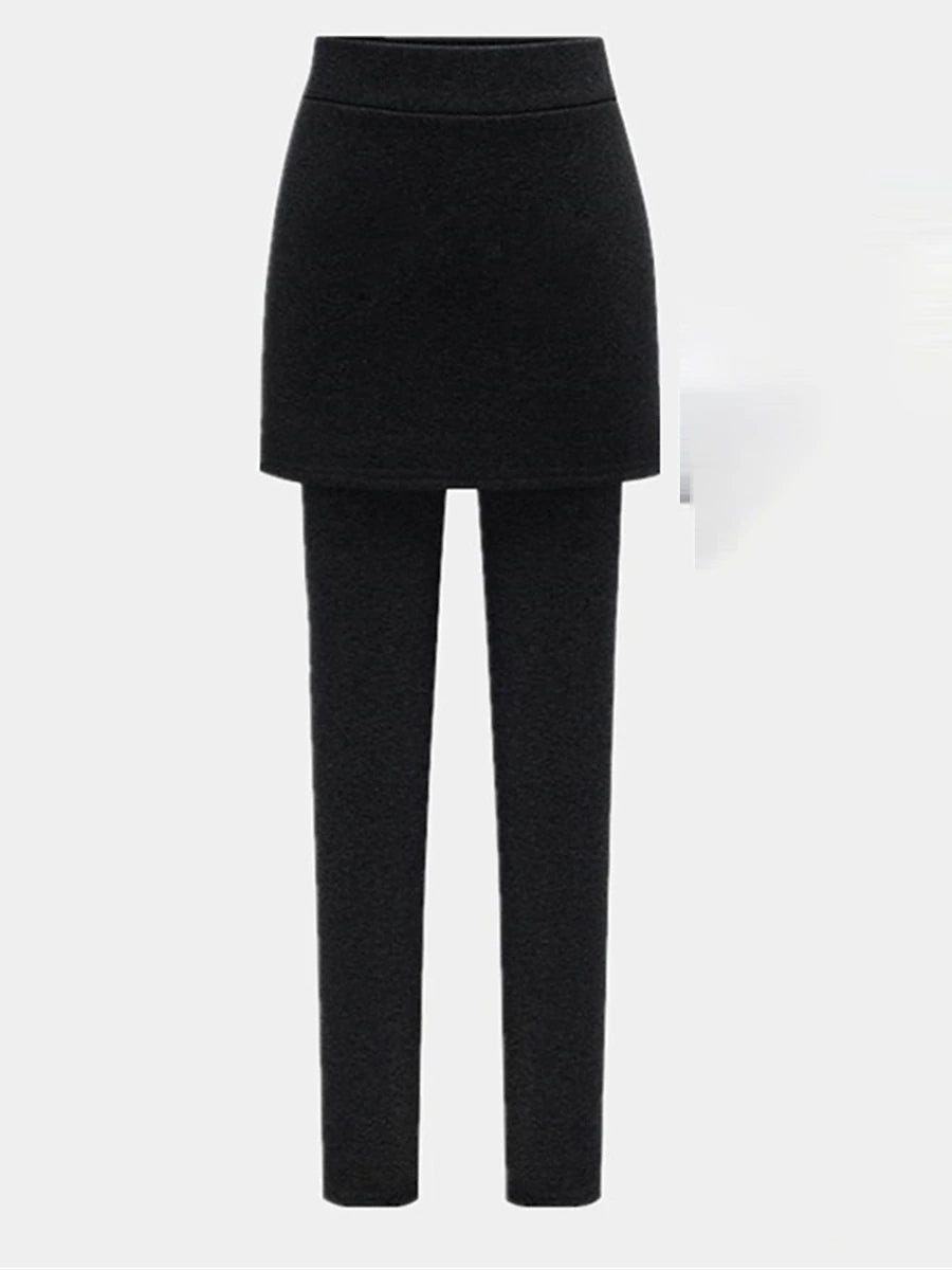 Women's Leggings Cotton Plain Light Gray Dark-Gray Fashion High Waist Full Length Outdoor Street Fall Winter