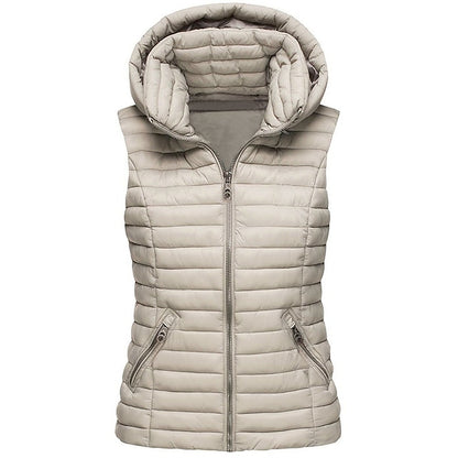 Women's Hiking Vest Quilted Puffer Vest Sleeveless Outerwear Outdoor Thermal Warm Windproof Lightweight Winter Pocket Nylon Black White Red Hunting Fishing Camping / Hiking / Caving