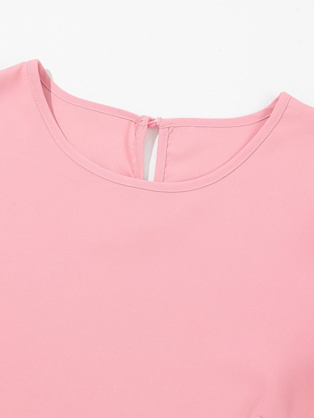 Dusky Pink Mesh Applique Half Sleeve Blouse