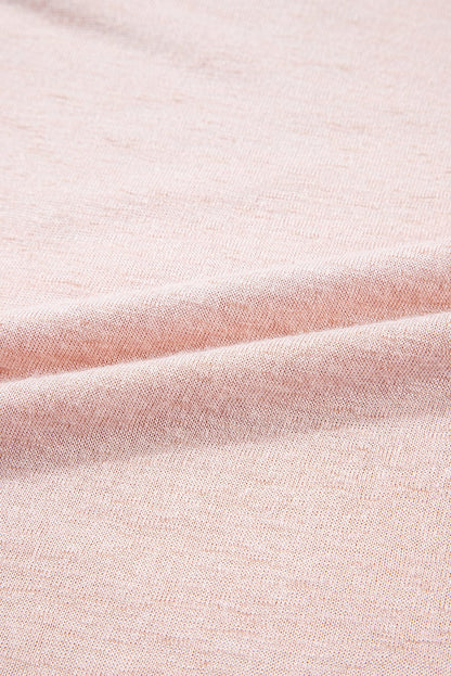 Dusty Pink Exposed Stitch Loose Fit T-shirt