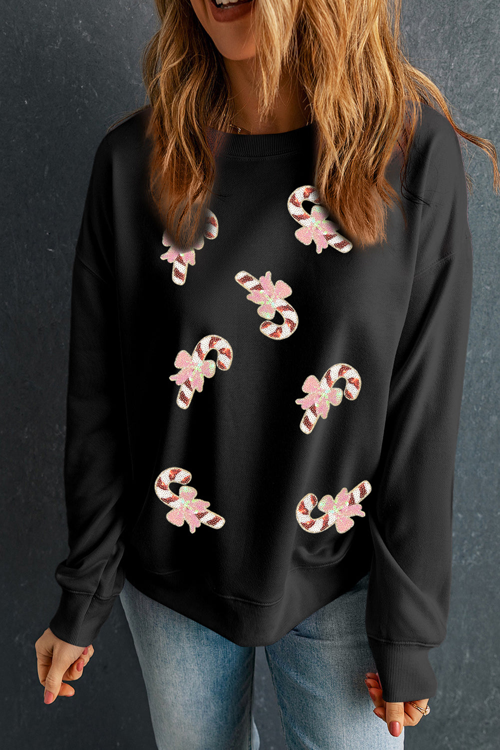 black graphic sweatshirt